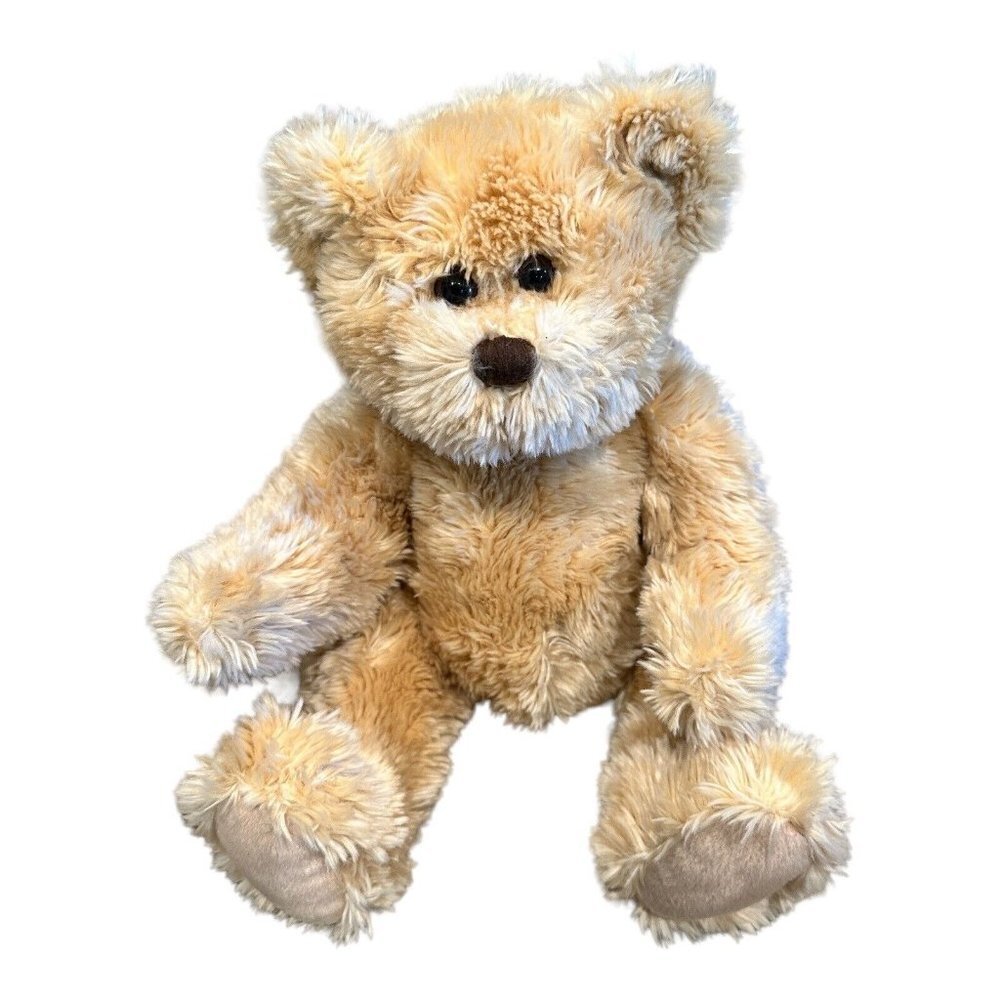 Devon Teddy Bear Plush Toy Stuffed Animal 12 Inch Brown Cream Color Fluffy‎ Soft